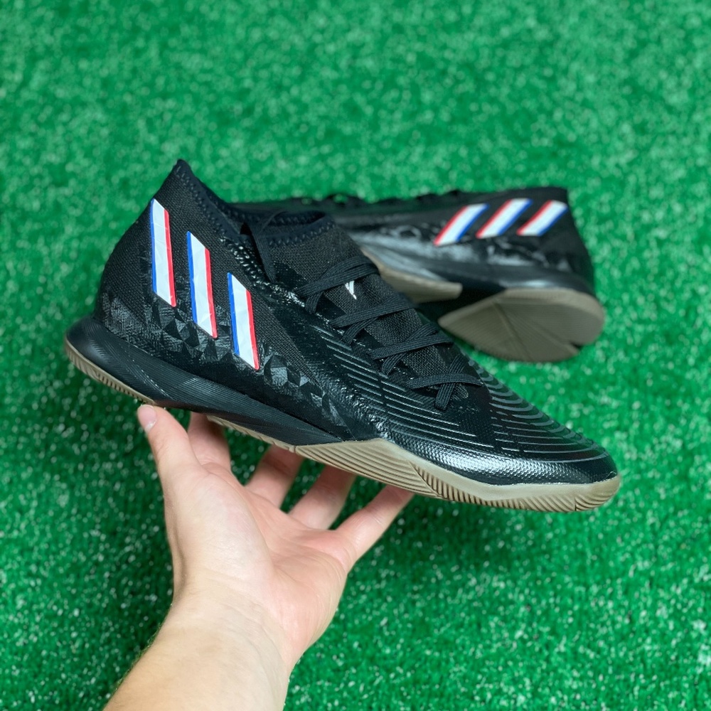 Adidas Predator Edge.3 Indoor Low Mens Football Shoes Black GX0020 NEW Sz 12